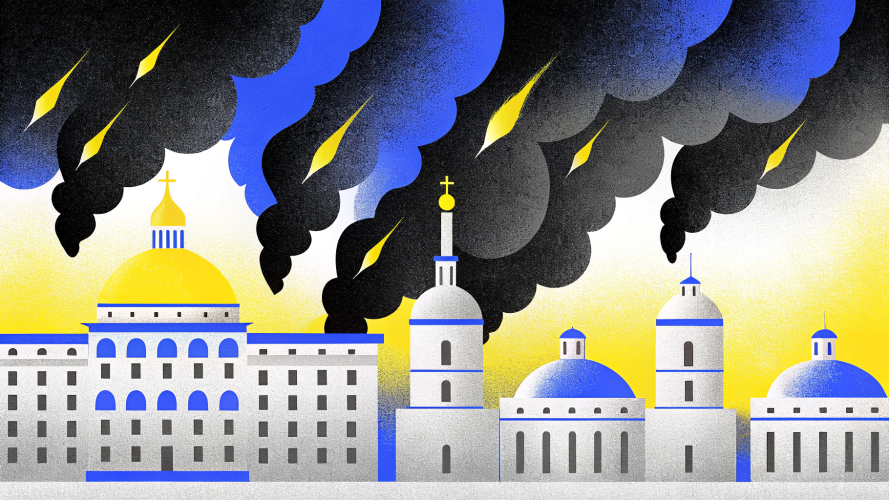 Cover image for Kyiv Engulfed in Flames Amid Intensified Russian Attacks